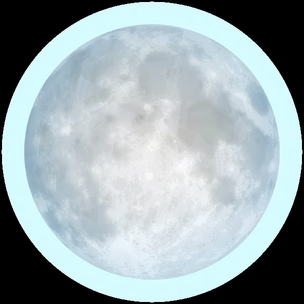 the full moon is shown on a white background