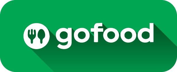 the gofood logo with a fork and spoon on it's green background