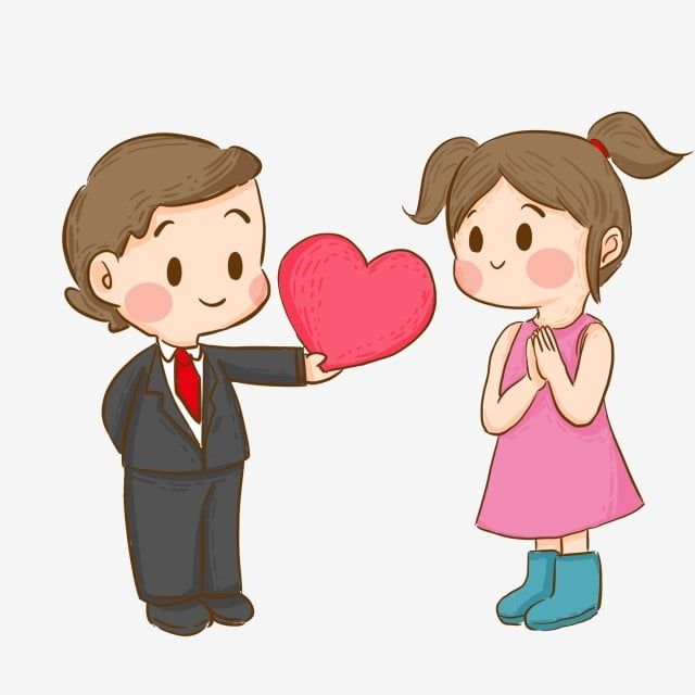 a man giving a heart to a woman