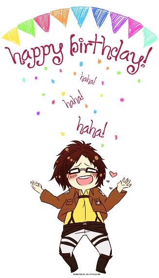 a drawing of a person standing in front of a birthday card with the words happy birthday