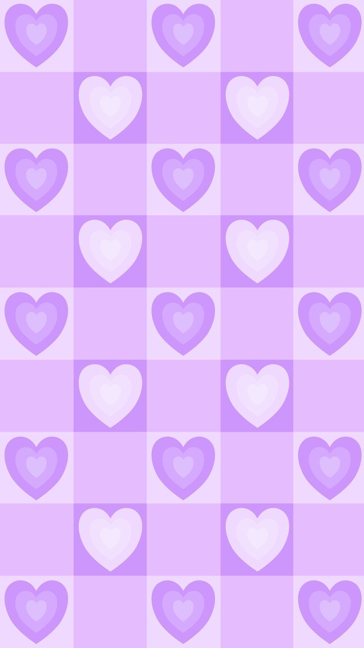 Phone wallpaper, background, lock screen. 'purple heart with gingham (7 ...