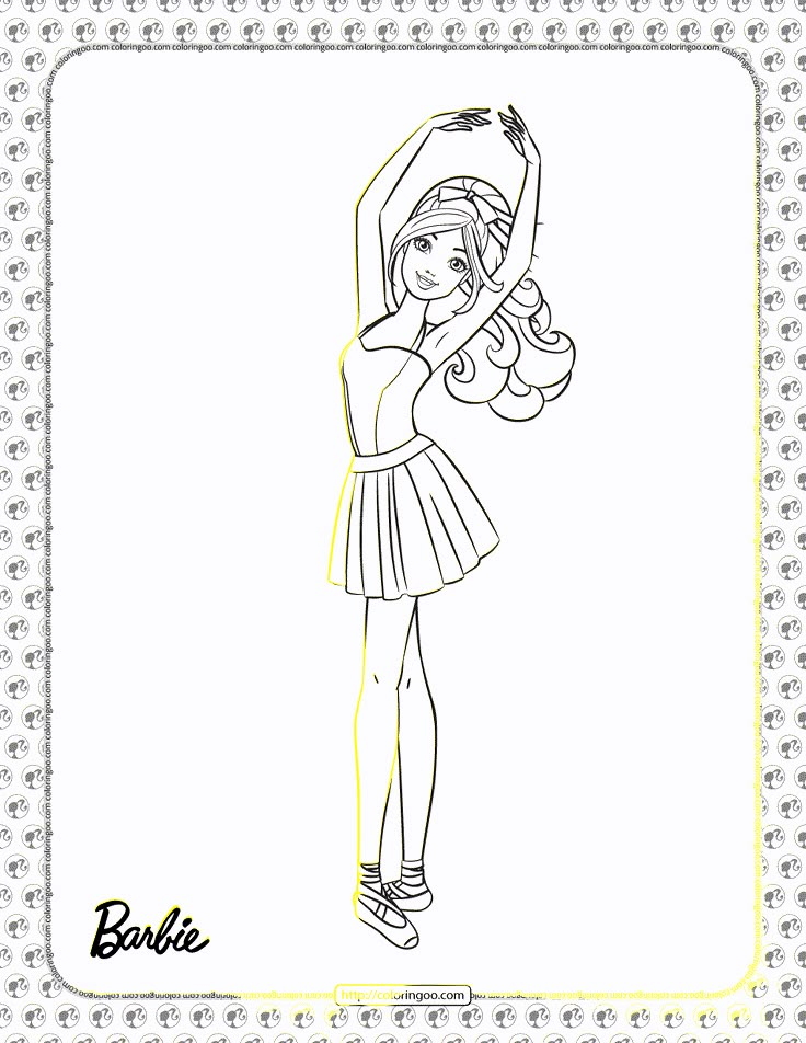 a coloring page with a girl holding a teddy bear in her arms and the word barbie on