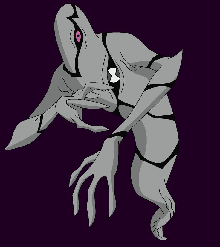 a stylized image of a creature with pink eyes and hands on his chest, reaching for something