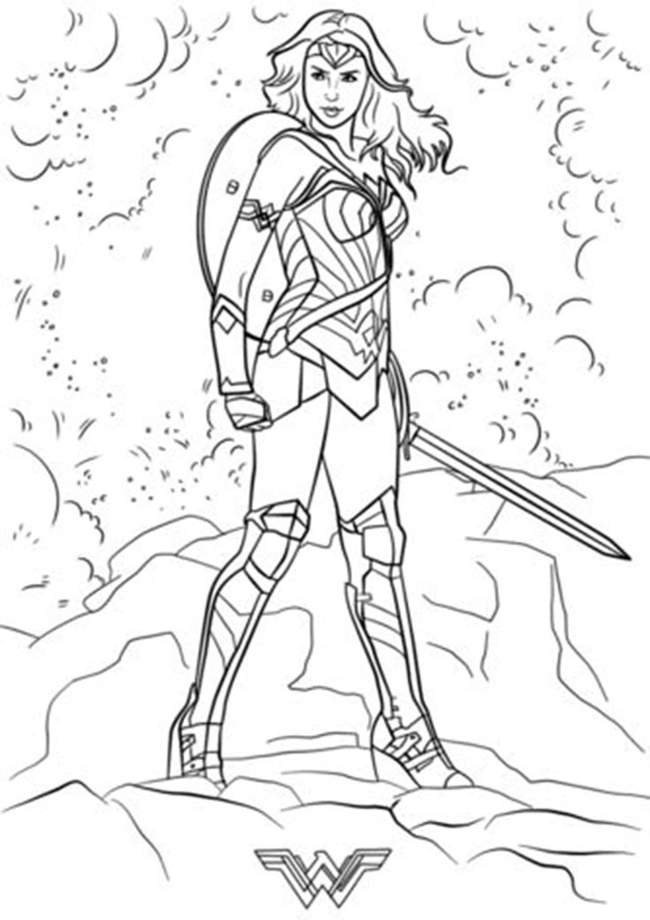 Free & Easy To Print Wonder Woman Coloring Pages - Tulamama Wonder Woman Coloring Pages, Woman Coloring Pages, Lego Wonder Woman, Fnaf Coloring Pages, Superhero Coloring Pages, Superhero Coloring, Star Coloring Pages, Printable Adult Coloring Pages, Easy Coloring Pages