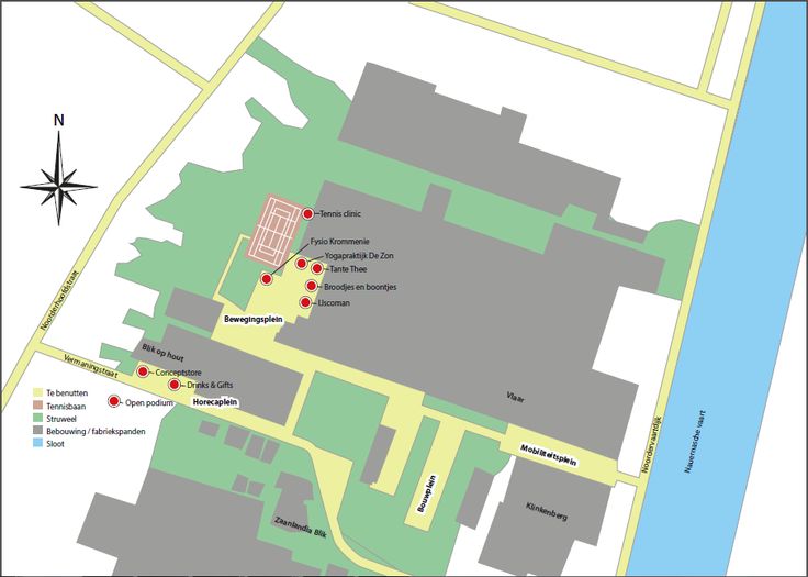 a map showing the location of several buildings