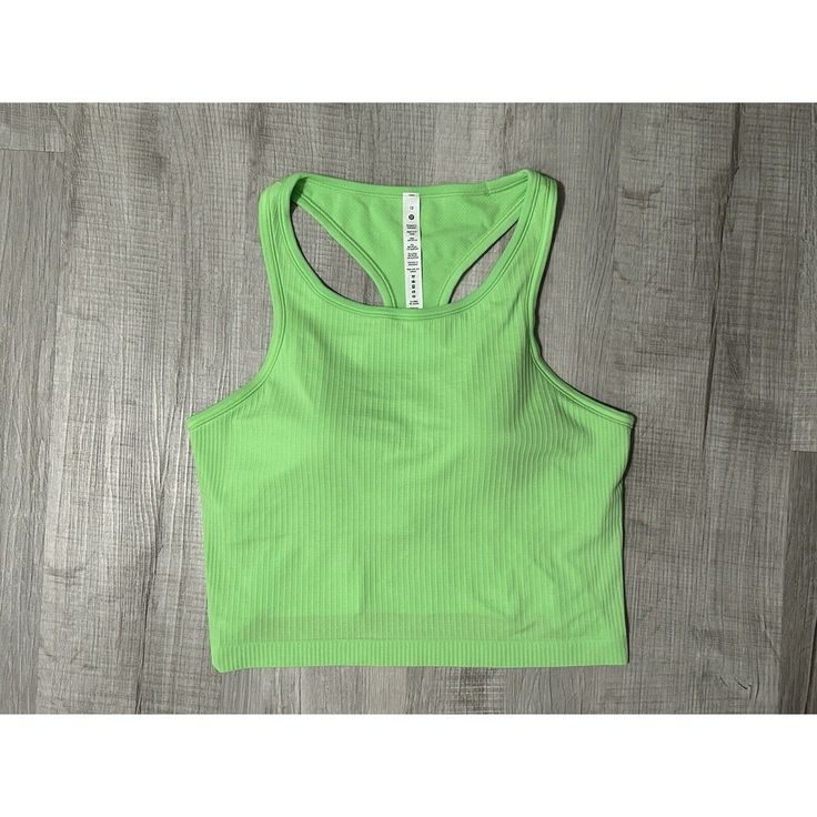 New Without Tags Scream Green, Size 12 ~~~~~~~ Measurments Are In Photos Look Closely Comes From Smoke Free & Pet Free Home Green Tank Sports Bra Athleisure Style, Trendy Tank Sports Bra For Workout, Spring Athleisure Racerback Sports Bra, Trendy Sports Tank Top With Medium Support, Trendy Medium Support Tank Top For Sports, Summer Go-dry Racerback Sports Bra, Green Tank Sports Bra For Yoga, Trendy Green Sports Top, Casual Green Yoga Sports Bra