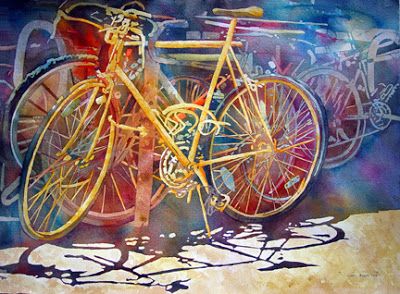 Art Of Watercolor | Bicycle art, Painting, Bike art