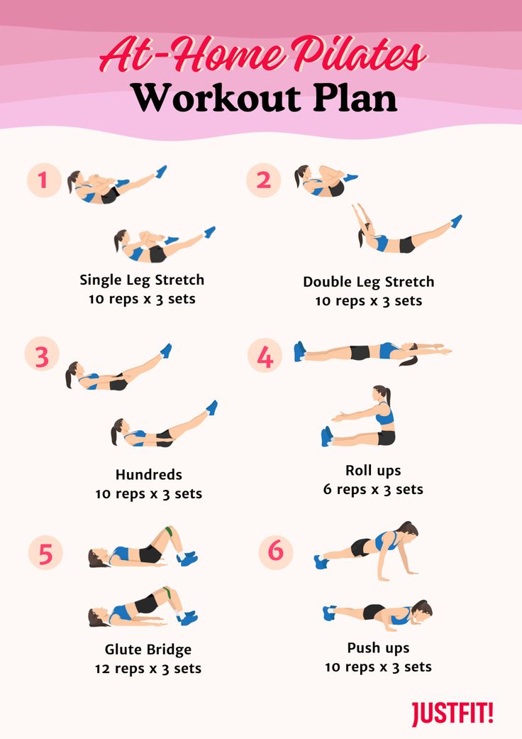 a woman doing an at home workout plan