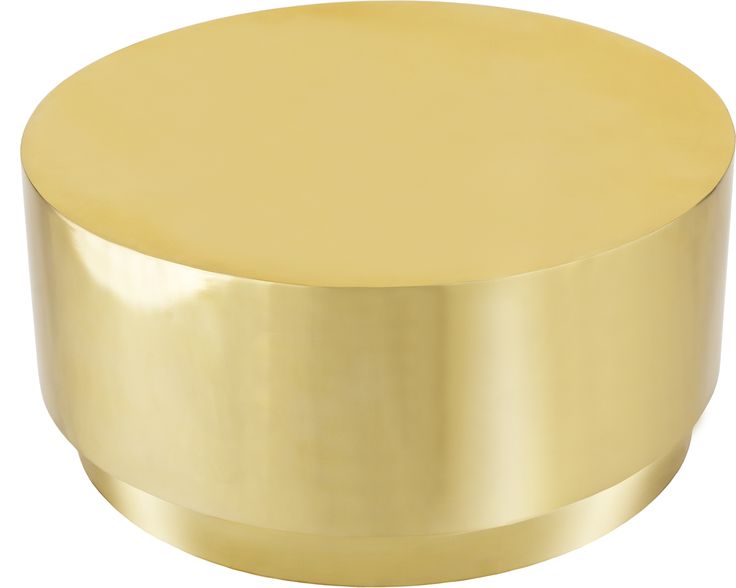 an image of a round gold metal object