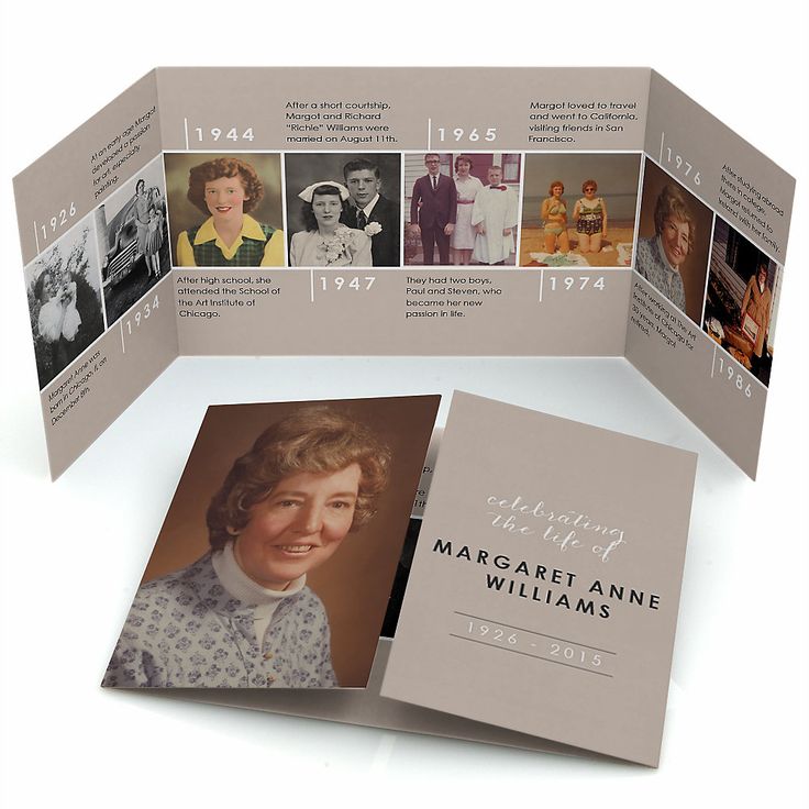 Celebration of Life – Gatefold Memorial Photo Card – Set of 150 ...