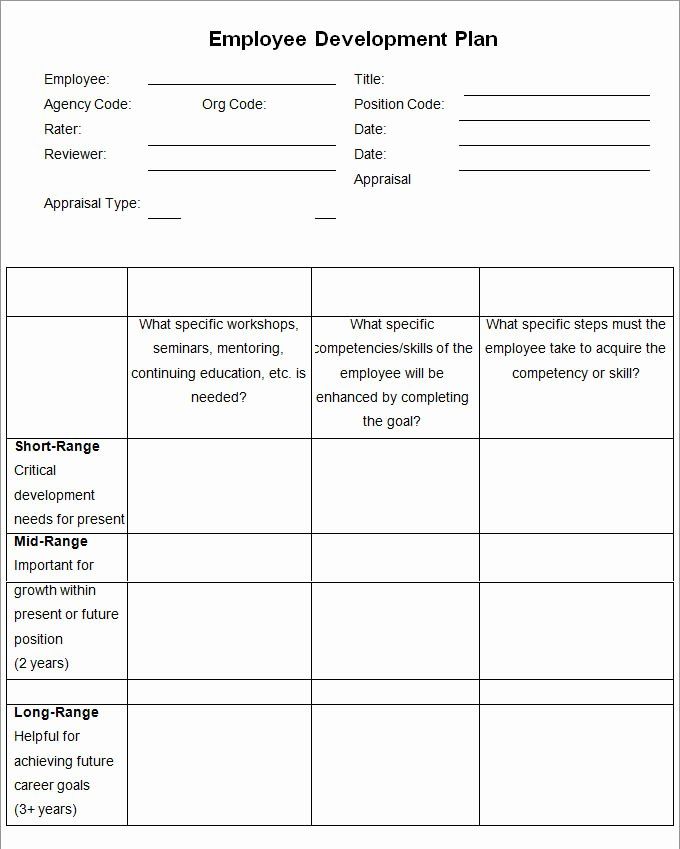 Free Employee Development Plan Template Excel - Printable Templates
