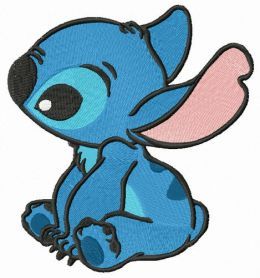 Amused Stitch embroidery design in 2024 | Cartoon embroidery, Disney ...