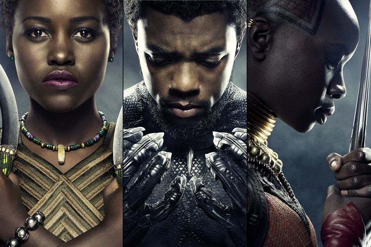 the movie poster for black panther, starring actors from different countries and their names on it