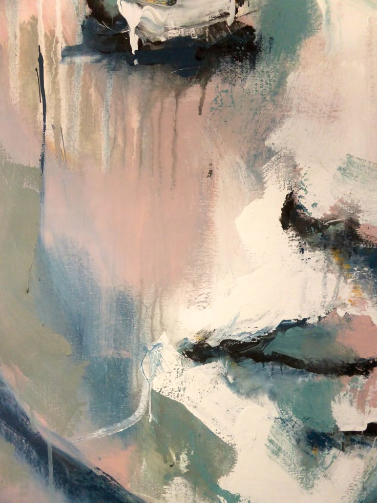 an abstract painting of a woman's face