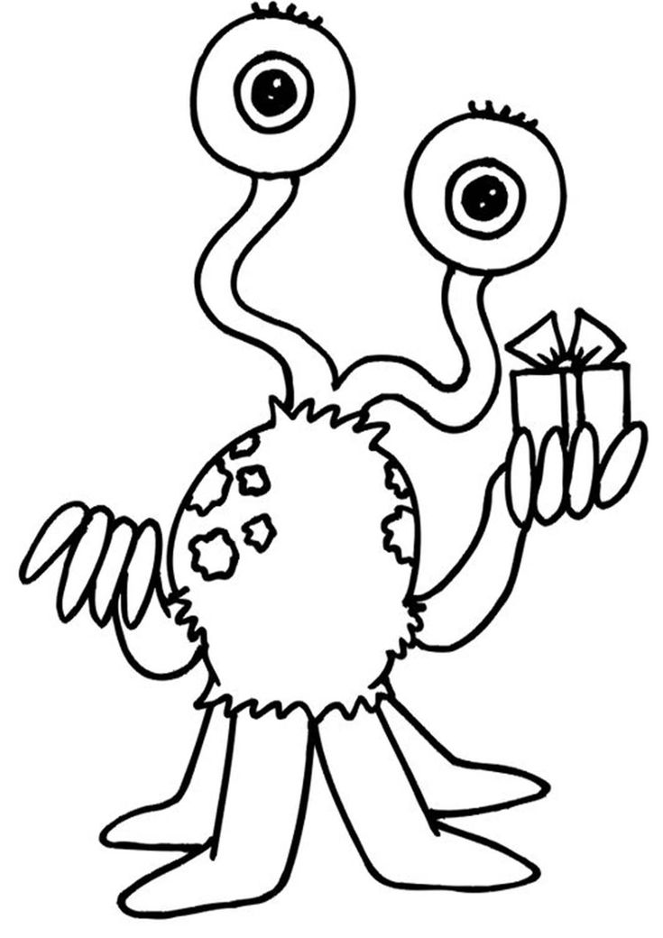 Free & Easy To Print Monster Coloring Pages | Monster coloring pages ...