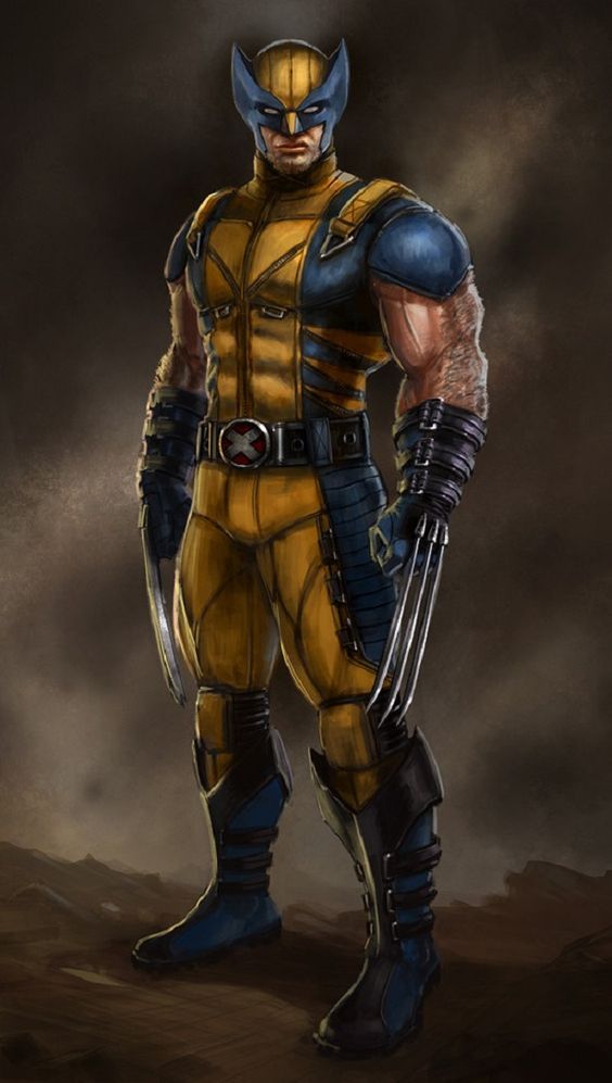 a man in wolverine costume standing with his hands on his hips