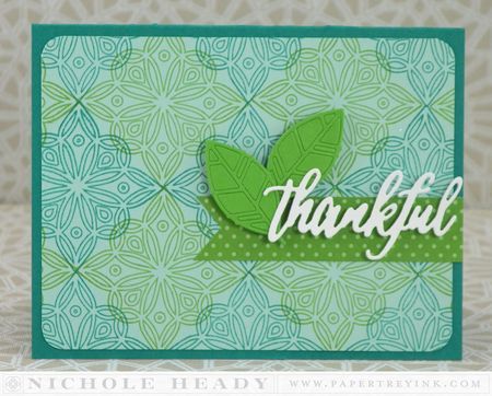 a thank card with leaves on it