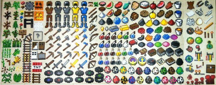 a large poster with many different types of items on it's sides and in the middle