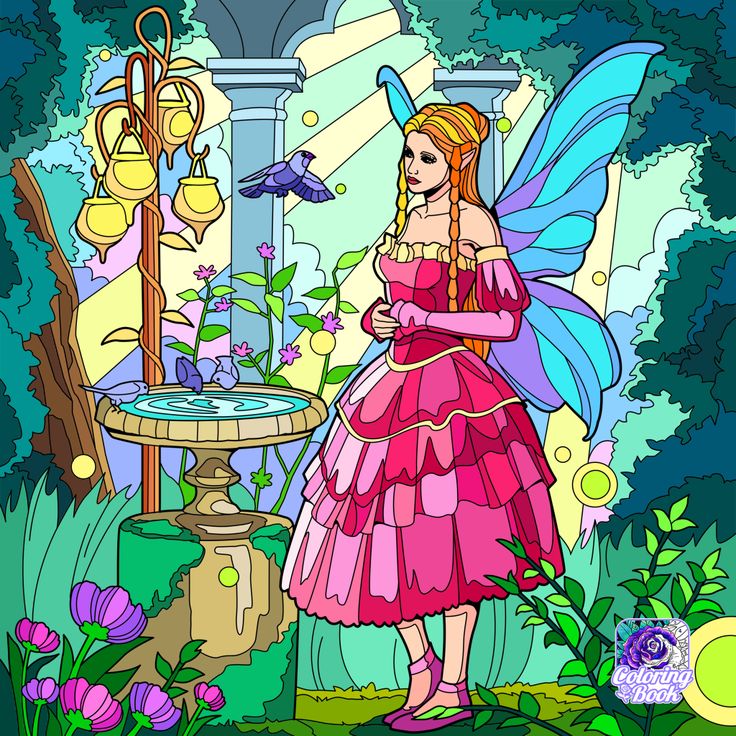 Pin on Fairy Coloring Sheets - Colored | Fairy coloring, Coloring pages ...