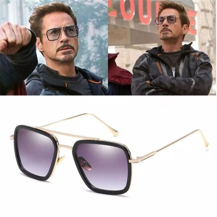 Tony Stark Sunglasses, Glasses Rectangle, Vintage Superhero, Man Glasses, Marvel Tony Stark, Avengers Iron Man, Round Lens Sunglasses, Cat Eye Colors, Metal Frame Glasses