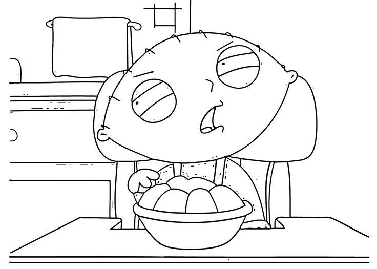 Stewie coloring pages for kids, printable free - Family Guy Travel Coloring Pages, Anatomy Coloring Book, Stewie Griffin, Secret Garden Coloring Book, Red Overalls, Gardens Coloring Book, Colored Pencil Set, Cartoon Coloring Pages, Free Family