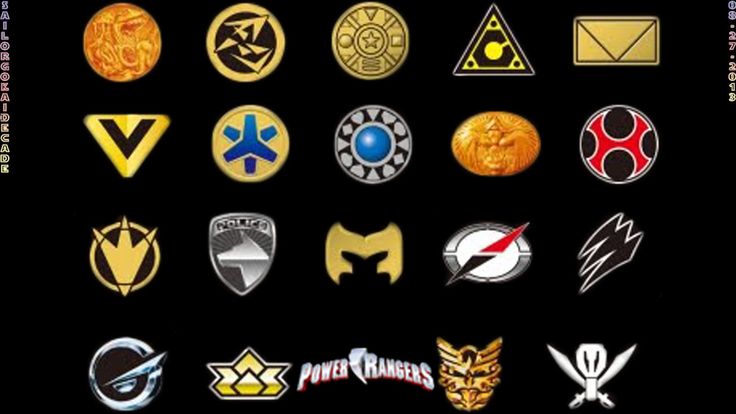 various badges and emblems are shown on a black background with japanese characters in the middle