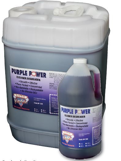 a gallon of auto wash sits next to a container