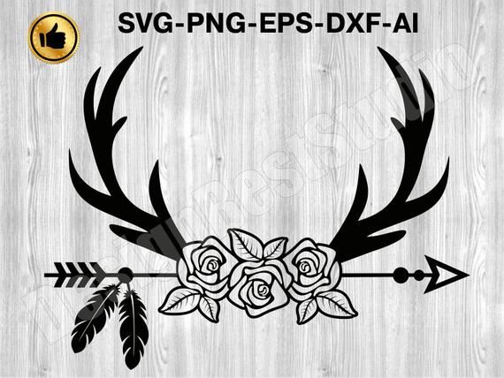 Download Deer Antlers SVG 4 Floral Deer Antlers SVG Deer Antlers | Etsy | Antler monogram, Svg, Painted ...