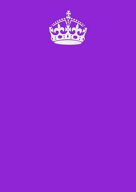 a purple phone case with a crown on it