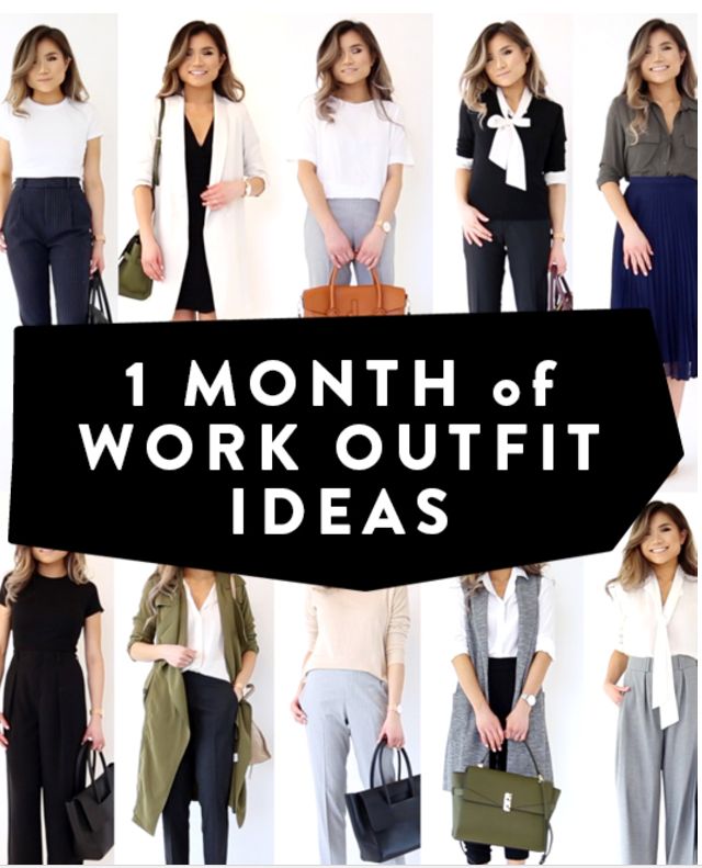 30 Days of Work Outfit Ideas - 1 Month of Work Outfits #officeattire  #workattire #workwork | Conference outfit, Work outfit, Rainy day outfit  for work