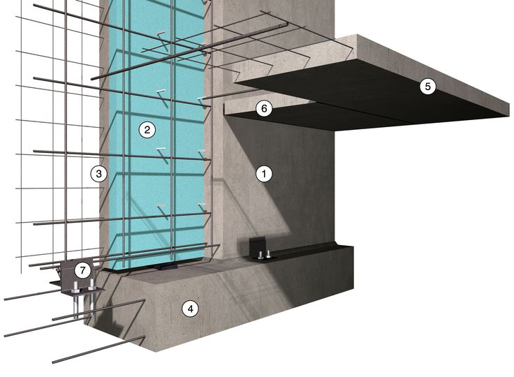 an architectural drawing shows the details of a building's exterior and its surrounding walls