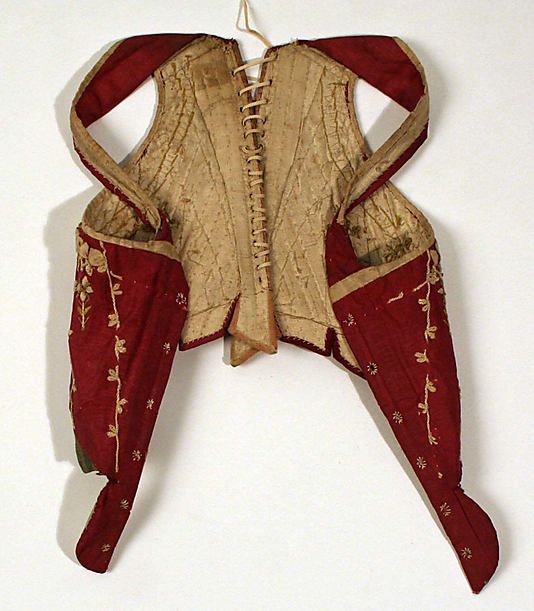 Bodice (front view) Date: 1790s Culture: French Medium: silk, linen Accession Number: C.I.60.22.19a, b 18th Century Bodice, Late 18th Century Fashion, 1790s Fashion, 1700 Fashion, 18th Century Dress, 18th Century Costume, 18th Century Fashion, International Business, Vintage Clothes Women