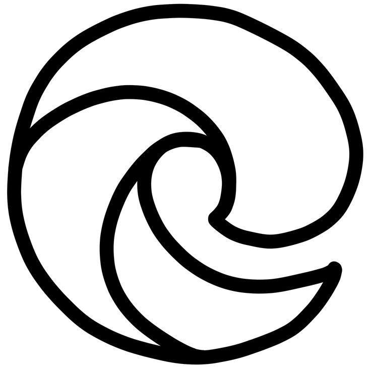 a black and white image of two spirals in the middle of a circular shape