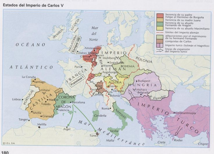 a map of europe showing the major cities and their territorial boundaries, in different colors