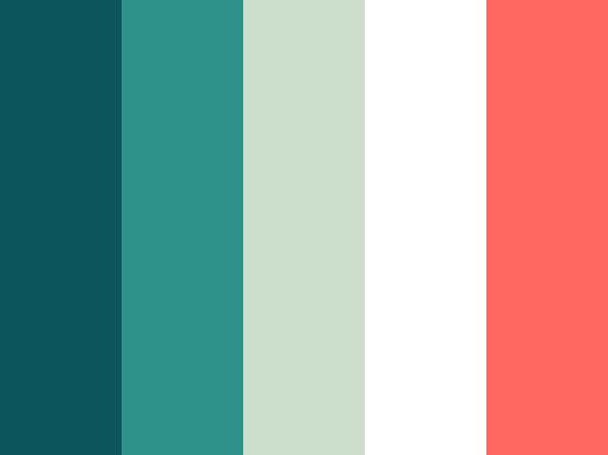 the color palette for this project is aqua and coral