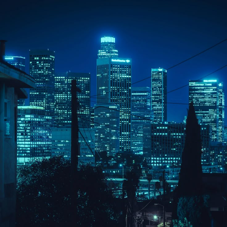 Aqua Nights in Downtown Los Angeles #city #cities #buildings # ...