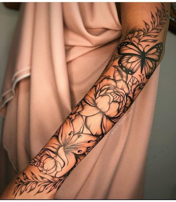 #tattoo Tattoos Inspo, Feminine Tattoo Sleeves, Forarm Tattoos, Tattoos For Women Half Sleeve, Forearm Sleeve Tattoos, Floral Tattoo Sleeve, Tattoos For Black Skin, Forearm Tattoo Women, Dope Tattoos For Women