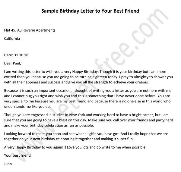 Informal Letter To Friend Example - thenursinghomescenter