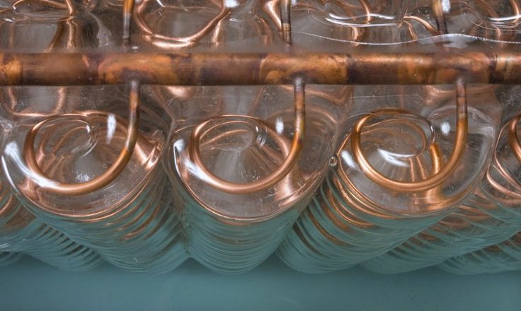 a close up view of some glasses on a shelf