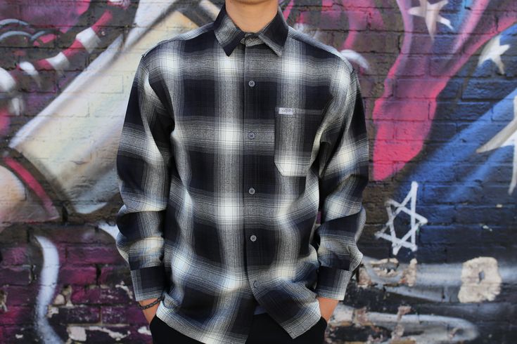 CalTop Old School Plaid Flannel Long Sleeve OG Veterano Biker Button Up Shirt Plaid Flannel, Button Up Shirt, Baby Items, Fun Sports, Fur Coat, Button Up Shirts, Old School, Button Up, Plaid