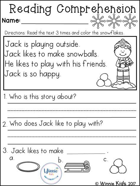 Early Reading Comprehension Worksheets Preschool Free — Db | Reading  comprehension kindergarten, Reading comprehension passages, Reading  comprehension worksheets