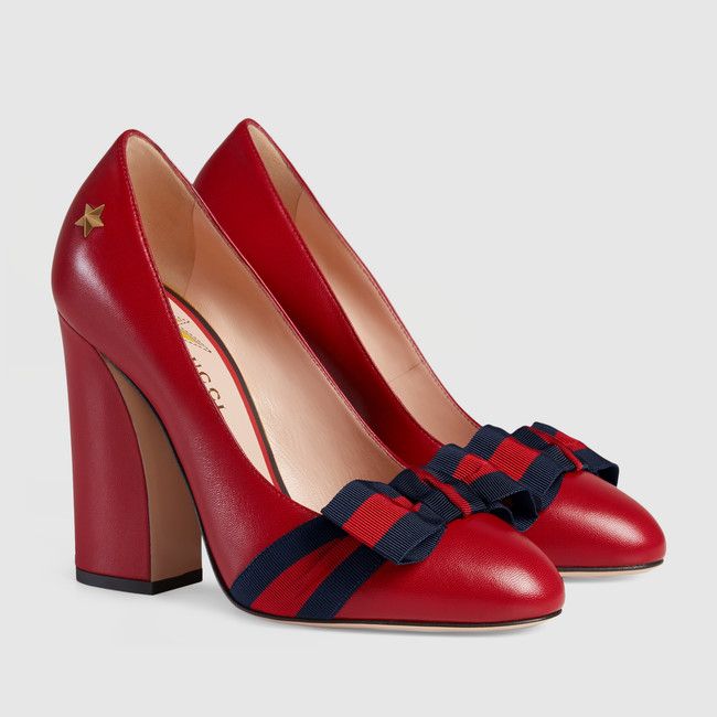 Aline leather pump Gucci Leather Heels With Red Sole, Luxury Gucci Heels With Red Sole, Gucci Red Leather Heels, Gucci Shoes Women, Gucci Shoes Heels, Red Leather-sole Heels With Round Toe, Gucci Red Shoulder Bag With Gold-tone Hardware, Gucci Shoes, Wardrobe Style