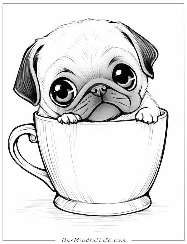 36 Super Cute Pug Coloring Pages [Free Printables] - Our Mindful Life ...