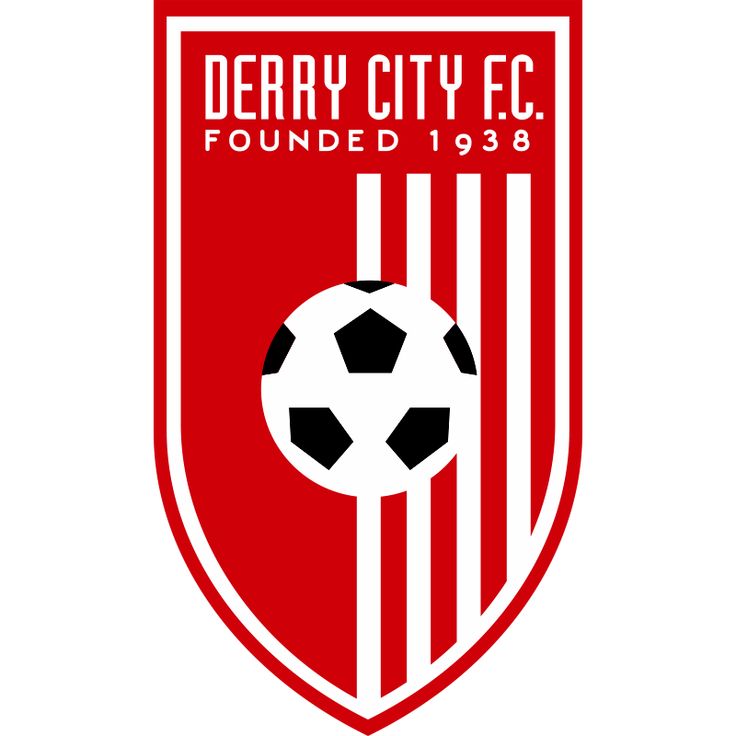 the logo for derby city fc, featuring a soccer ball on it's crest