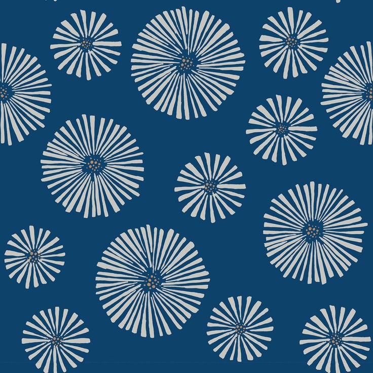 EUDekornik Graphic Flowers Light 2.8m x 1m Satin Wallpaper Roll ...