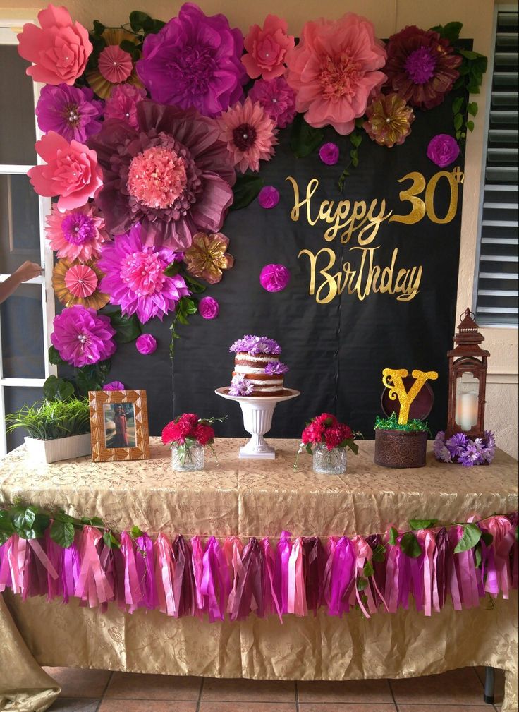 diy 30th birthday decoration | 30th birthday decorations, Diy 30th ...