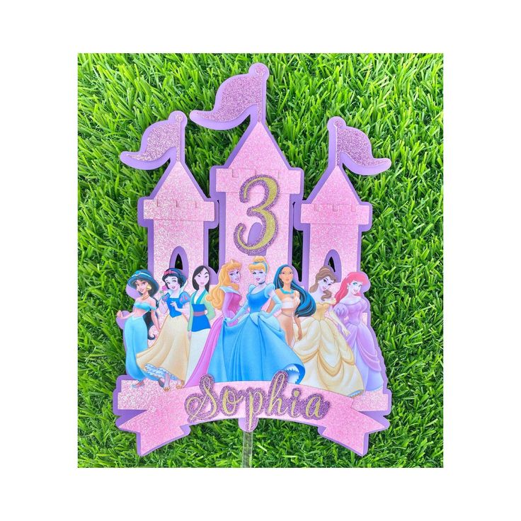 Princess Inspired Cake Topper/castle Cake Topper/girls Cake Topper ...