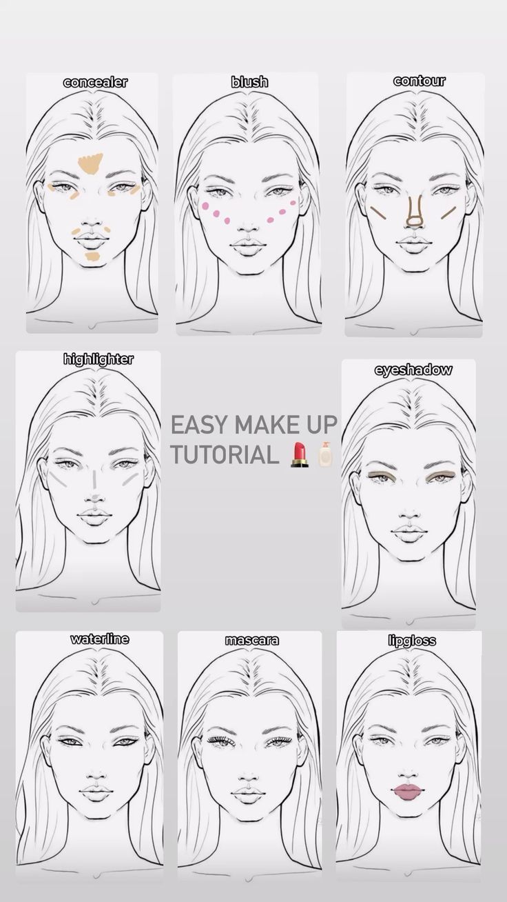 Makeup For 13 Year Girl, Makeup For 12-13 Year, Easy School Makeup, Basic Makeup For Beginners, Makeup Routine Guide, Makeup Illustration, Eyeshadow Tips, Makeup Order, Learn Makeup