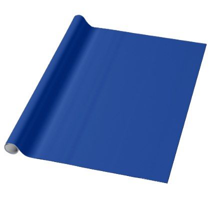 a roll of blue wrapping paper on a white background