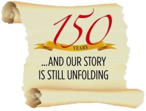 an old scroll with the words 350 years and our story is still unfolding